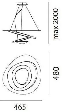 Artemide AR 1249010A - LED Stmievateľný luster na lanku PIRCE MICRO 1xLED/27W/230V