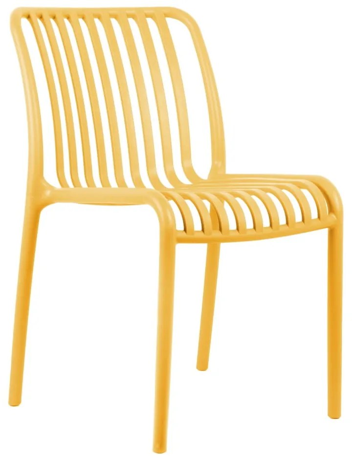 Žltá plastová jedálenská stolička Glee – Leitmotiv
