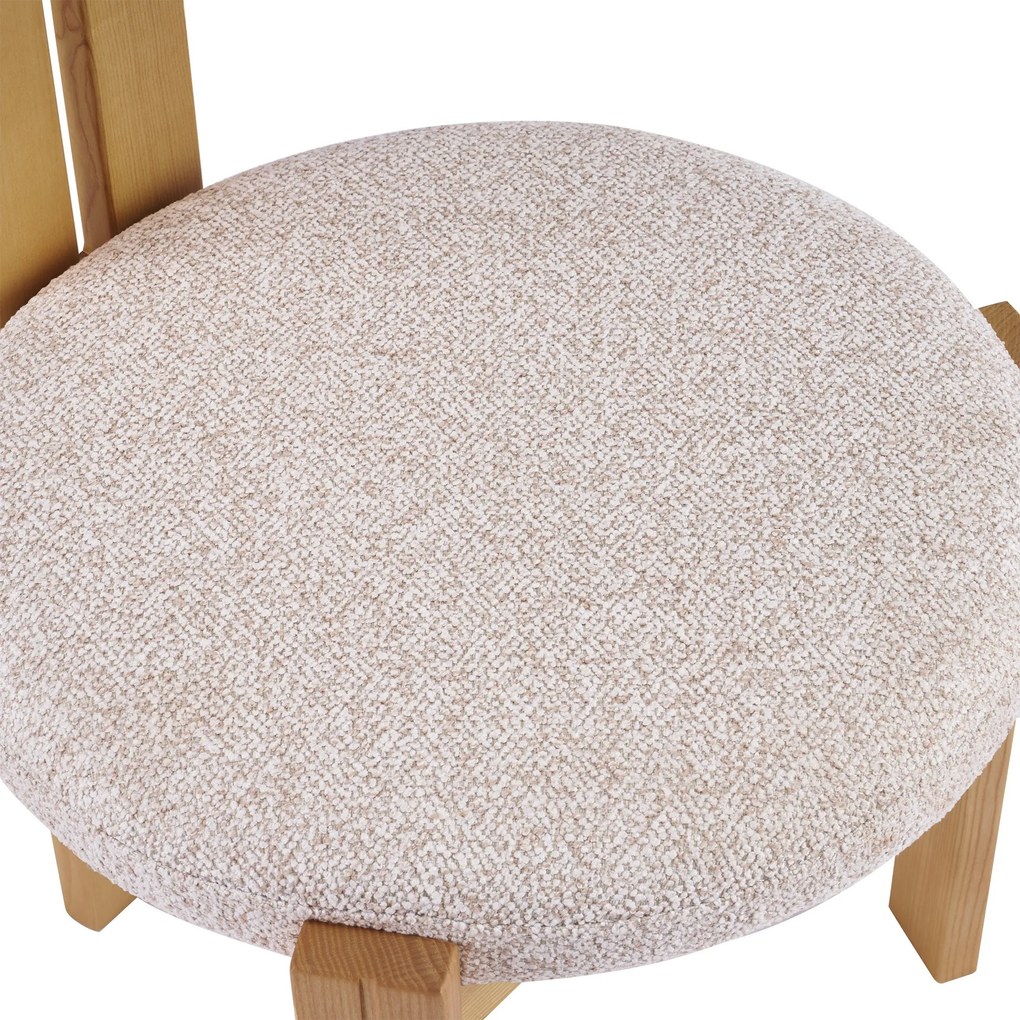 Jídelní židle Matteo z masivu béžová/světle hnědá