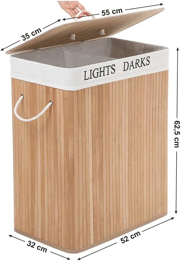 Kôš na bielizeň Dakota 63x52x32 cm