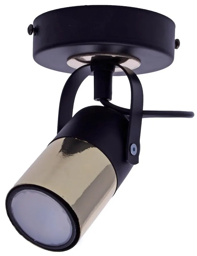 Bodové svietidlo Wilson, 1x zlaté/čierne kovové tienidlo, b