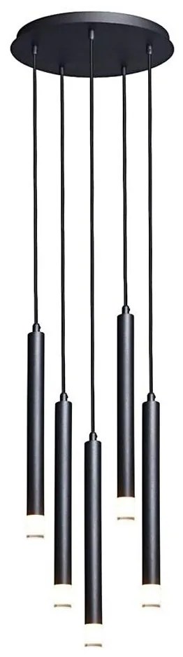 Rabalux 72360 - Luster na lanku RAMIRA 5xG9/5W/230V čierna