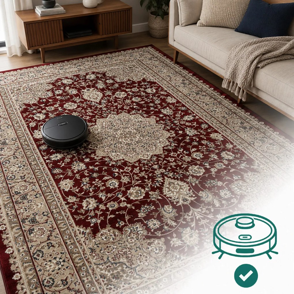 Angel Carpet, Kusový koberec Sultan 12 Red, 80x150, červená, kancelária