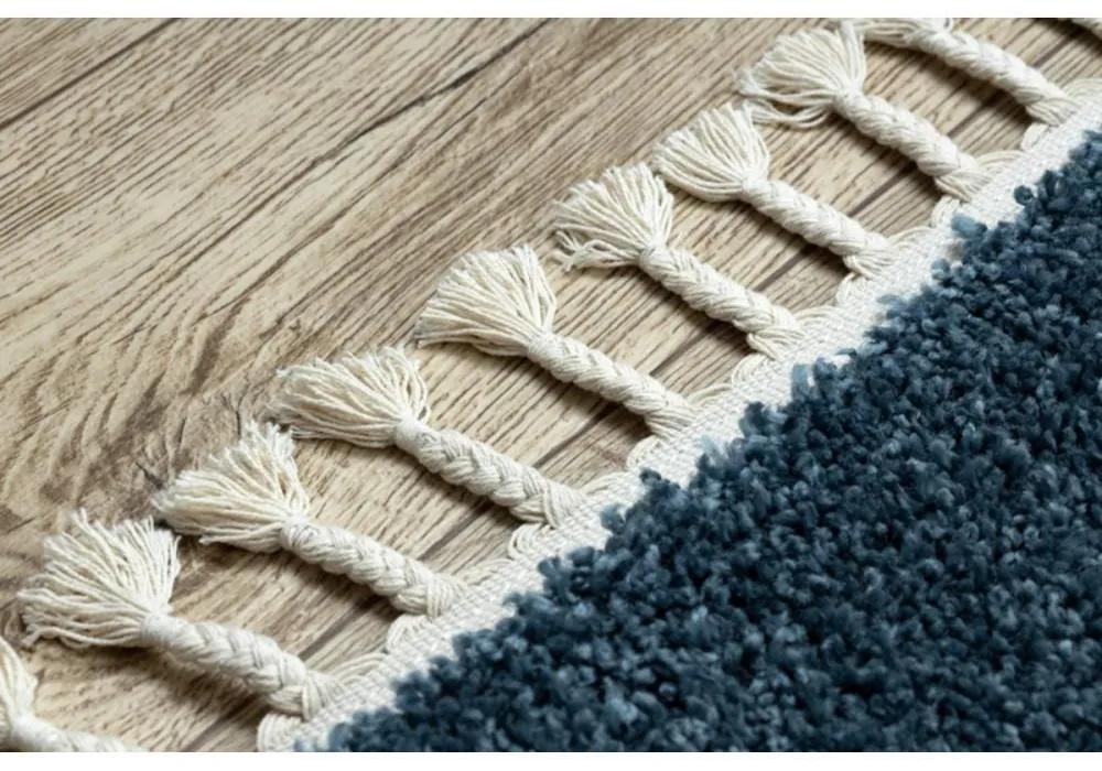 Kusový koberec Shaggy Berta modrý 200x290cm