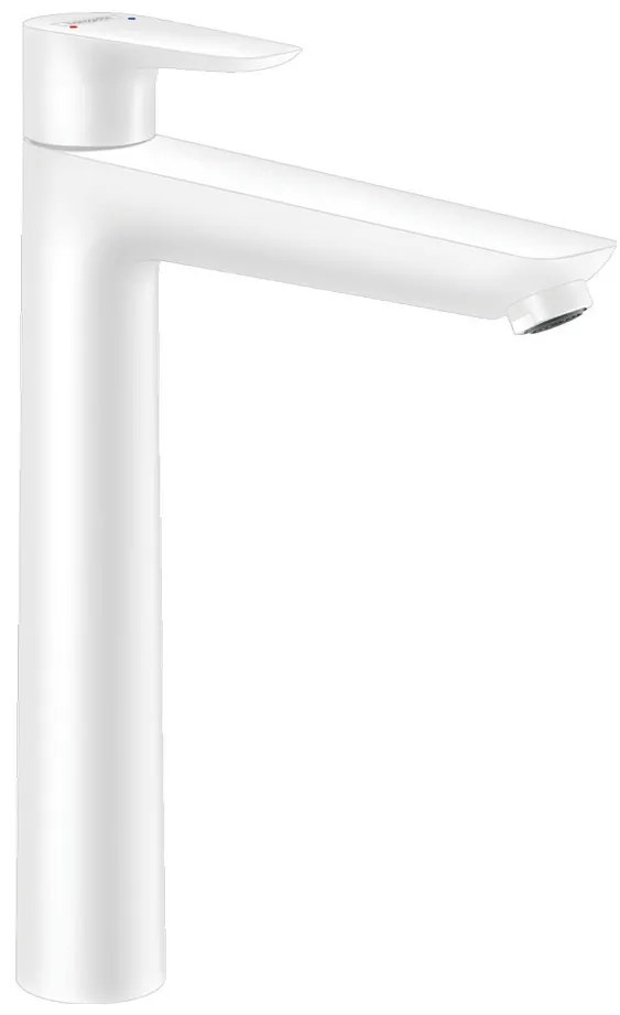 Hansgrohe Talis E, vysoká umývadlová batéria 240 s odtokovou súpravou s tiahlom, biela matná, HAN-71716700