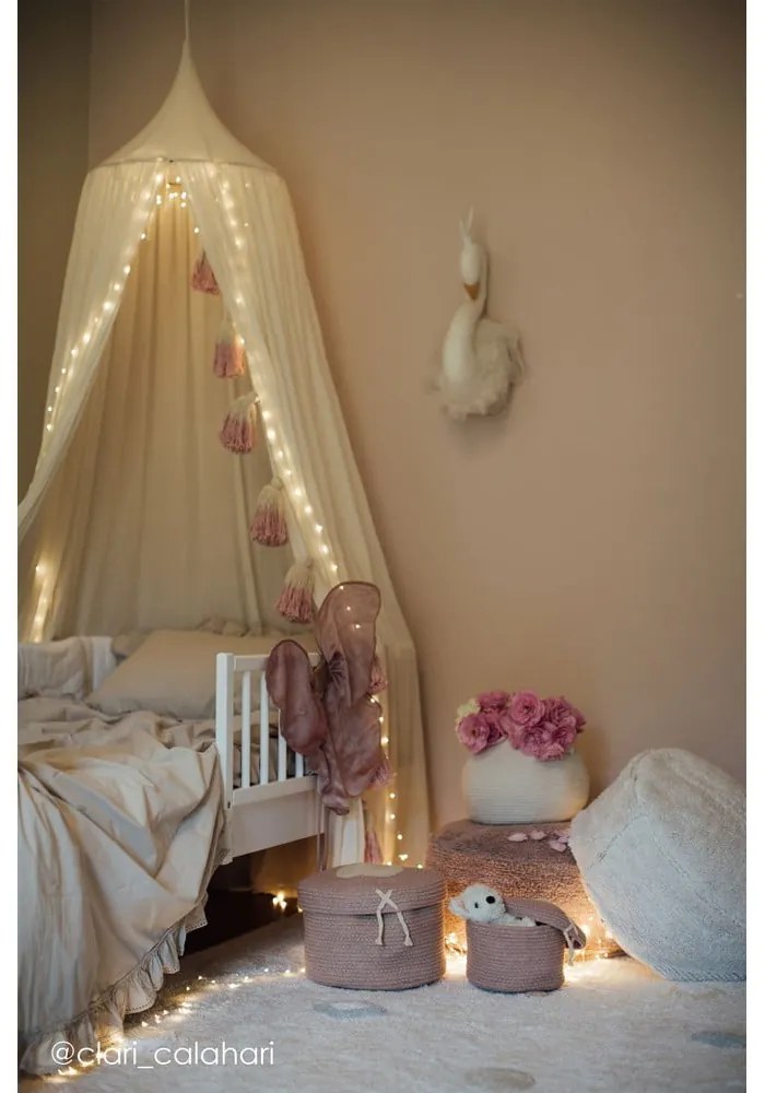 Krémový prateľný ručne tkaný bavlnený detský koberec 140x200 cm Kim – Lorena Canals