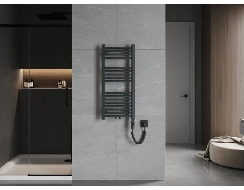 Mexen Ares, elektrické vykurovacie teleso 900 x 400 mm, 300 W, antracitová, W102-0900-400-2300-66