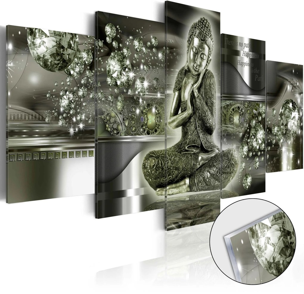Obraz na akrylátovom skle - Emerald Buddha [Glass] 100x50