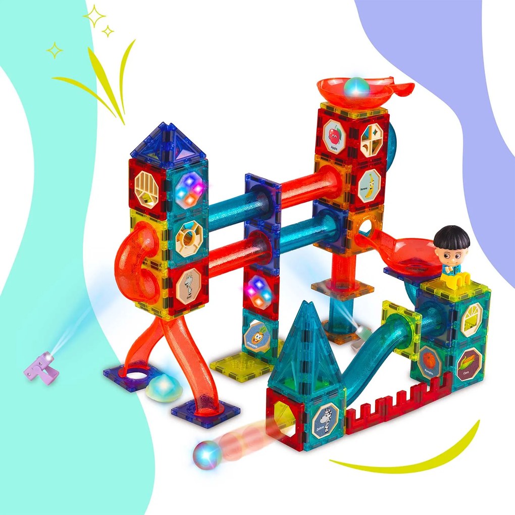 Svietiace vzdelávacie magnetické stavebnice 150 ks RK-782 Ricokids