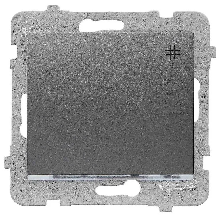 Vypínač krížový s podsvietením ŁP-4DS/M.GR Sigma