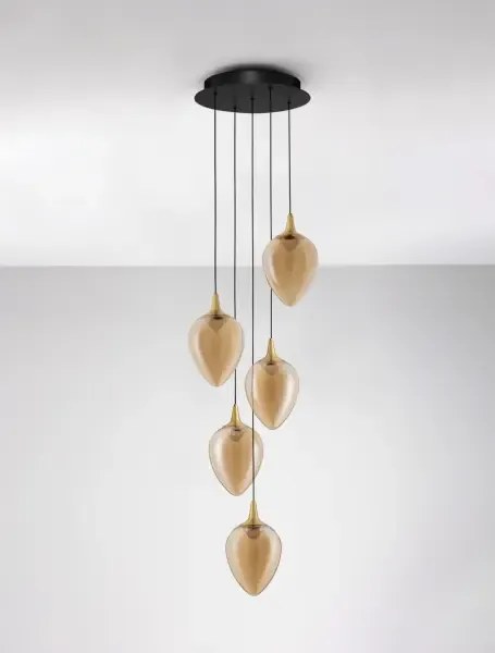 Minimalistický luster Nali 5 Zlatá