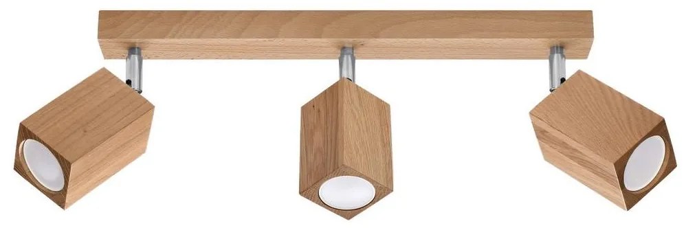 Sollux SL.1037 - Bodové svietidlo KEKE 3xGU10/40W/230V dub
