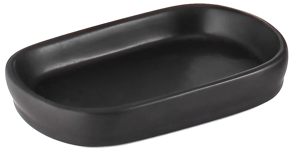 BISK Erga Nero, miska na mydlo, čierna matná, ERG-08138