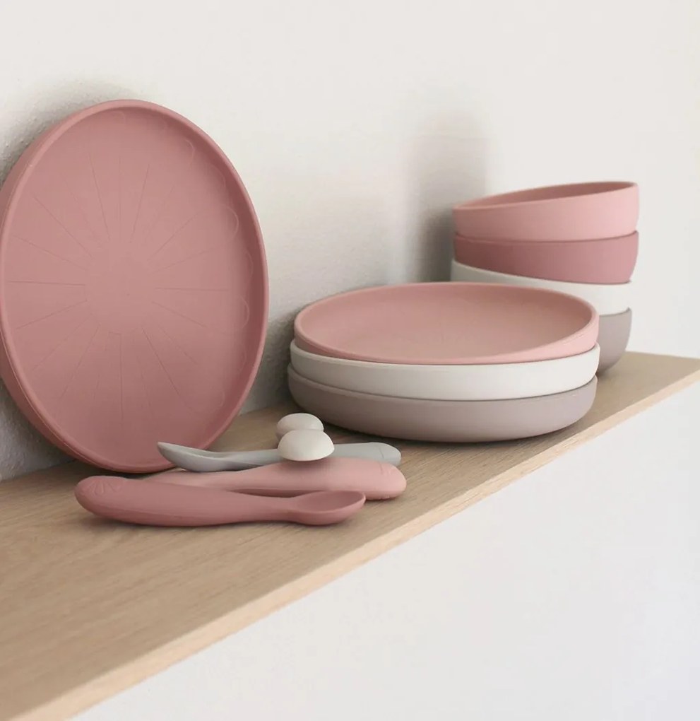 Cam Cam ApS Silikónová miska Flower Rose Mix – set 2 ks