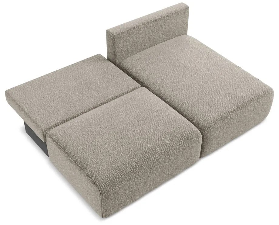 Béžová rozkladacia/s úložným priestorom rohová pohovka (pravý roh) Kalena – Makamii