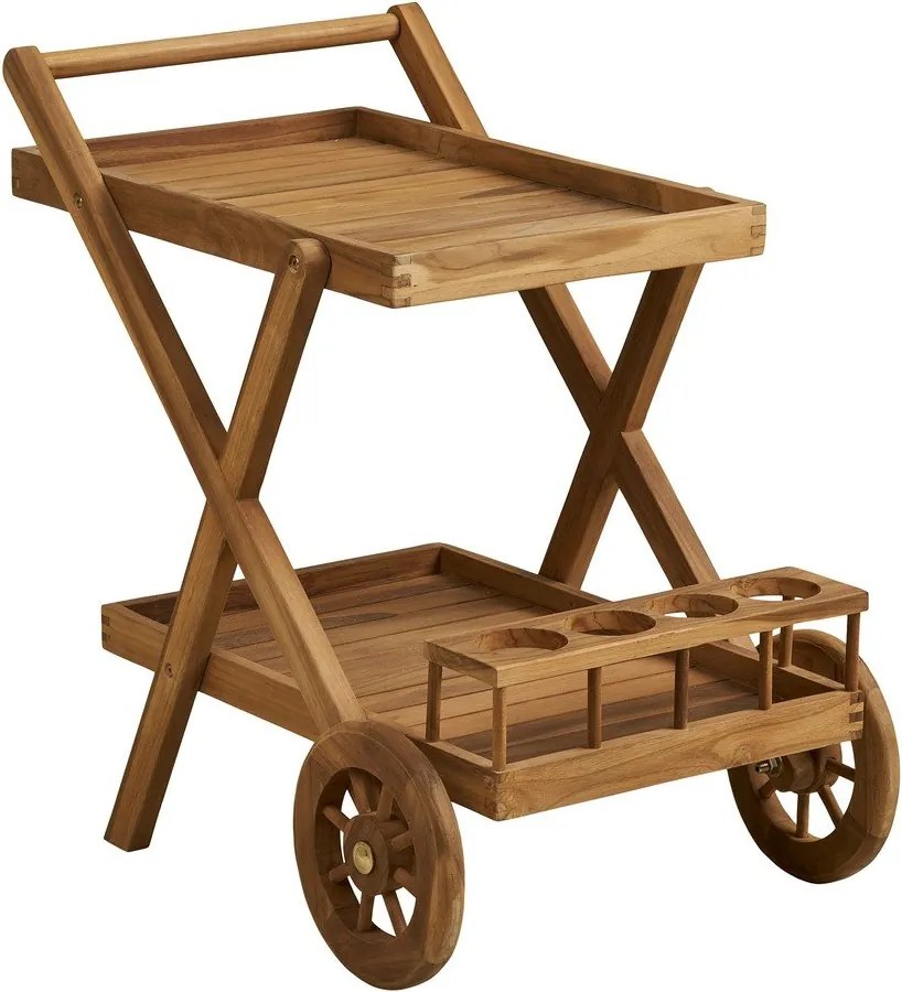 Servírovací stolík na kolieskach z masívneho dreva 50x86 cm Pasaku – House Nordic