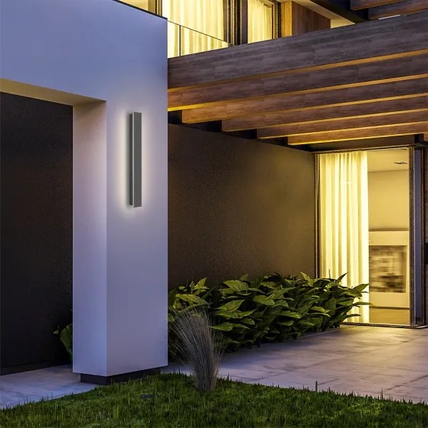 Brilagi - LED vonkajšie nástenné svietidlo LINEAR LED/12W/230V 3000K IP65 antracit