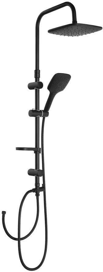 Aqualine Aqualine, KERA sprchový stĺp s pripojením na batériu, čierna, SL435