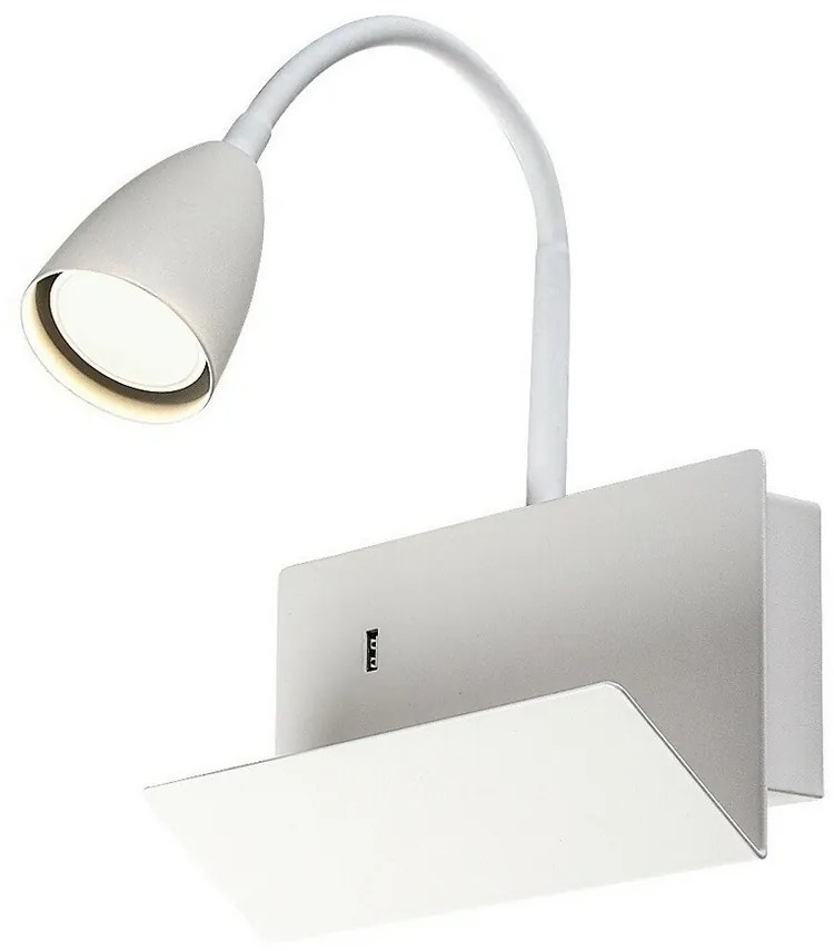 Rabalux 71090 nástenná lampa s odkladacím priestorom Tacito, biela
