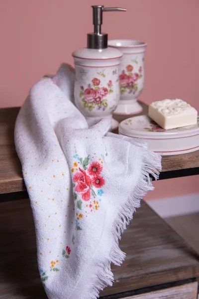 Bavlnená utierka s kvetmi Little Rose Collection - 52*72 cm