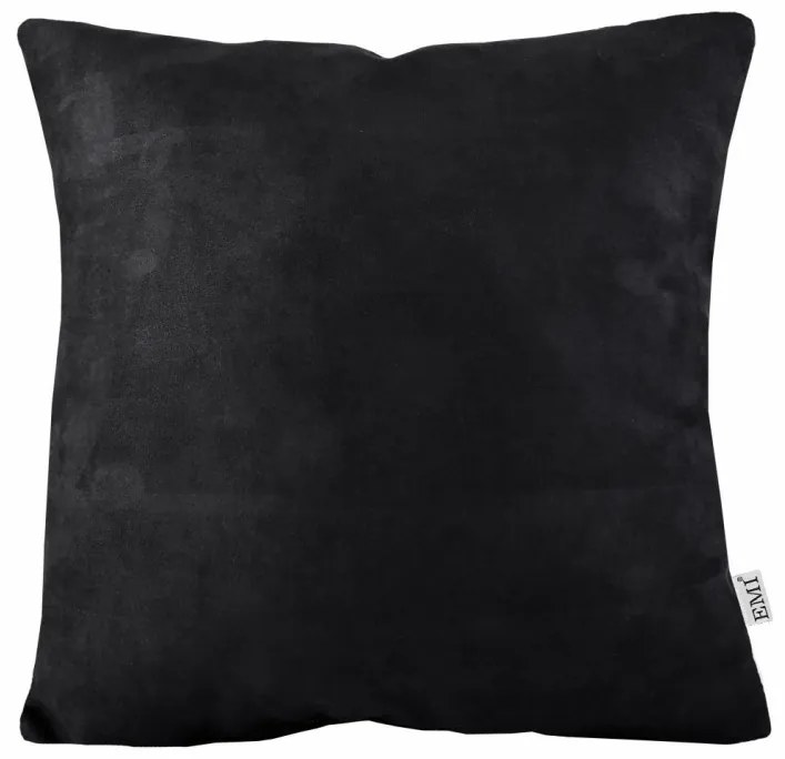 Vankúš čierny semiš EMI, Vankúš 40x40 cm