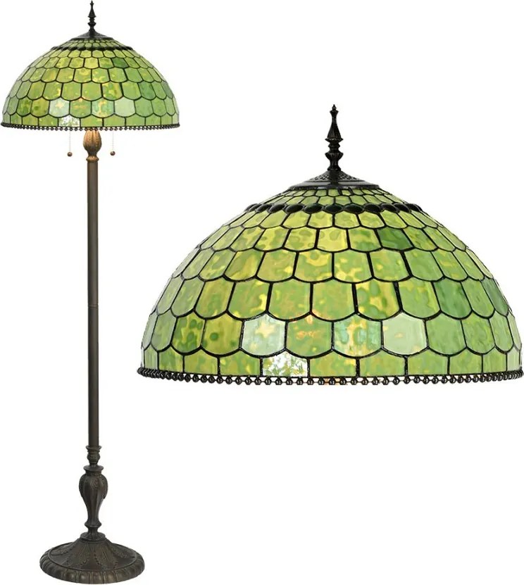 Stojací Tiffany lampa Amarante - Ø 51 * 165 cm E27 / max 3 * 60W