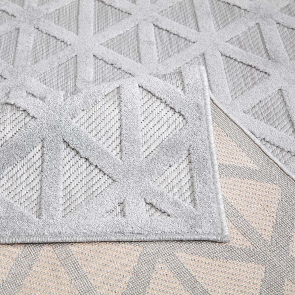 Dekorstudio Terasový koberec SANTORINI - 446 sivý Rozmer koberca: 140x200cm