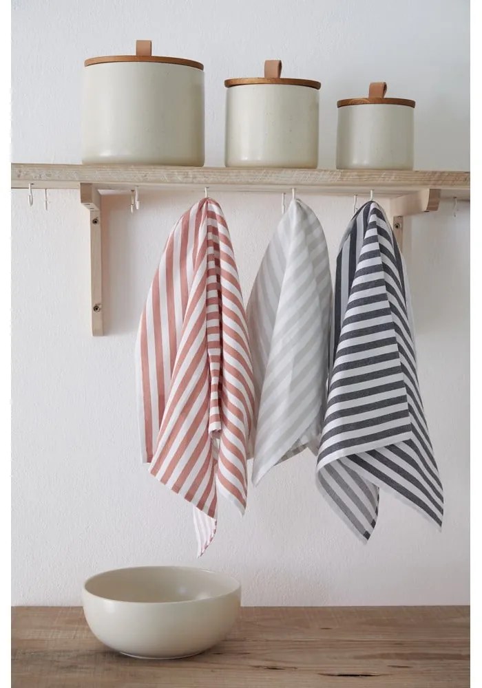 Bavlnené utierky v súprave 2 ks 50x70 cm Stripes – Casafina