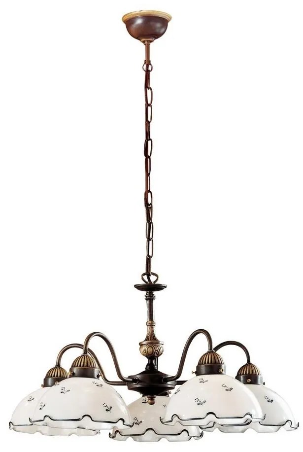 Kolarz 731.85.17 - Luster na reťazi NONNA 5xE27/75W/230V modrá