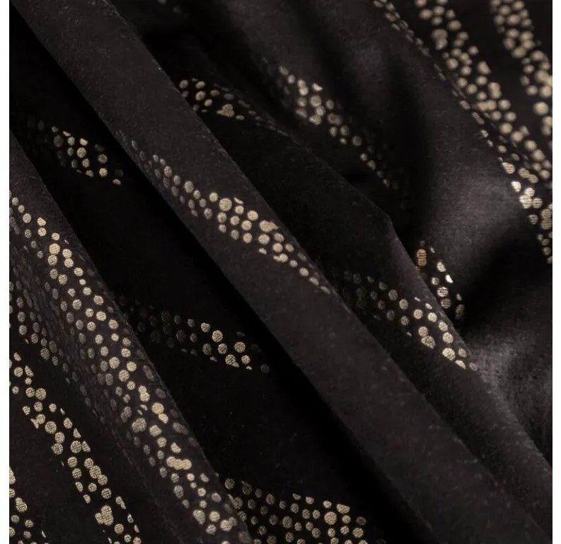 DECOREUM zamatový záves s potlačou šampanského 140 cm x 250 cm čierna 100 % polyester Rozmer varianty: 140 cm x 270 cm, Farba varianty: čierna 105442
