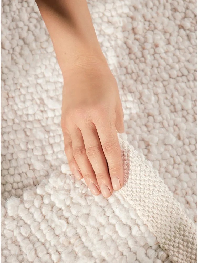 Slonovinový ručne tkaný koberec z materiálu buklé 120x170 cm Notting Hill Portobello – Ted Baker