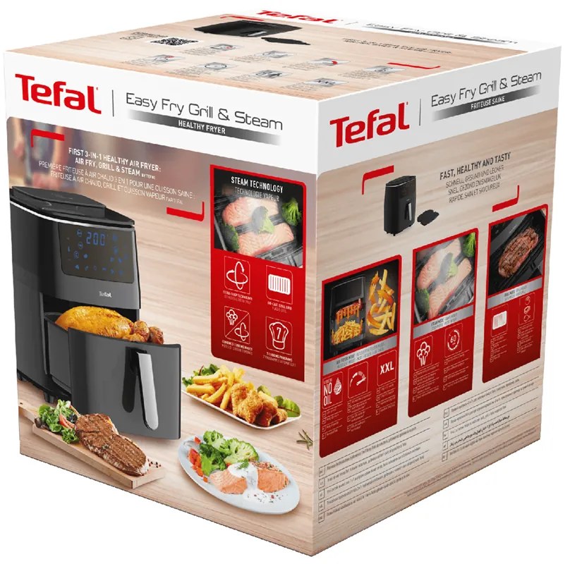 Teplovzdušná fritéza Tefal Easy Fry & Grill & Steam 3v1 FW201815 Čierna