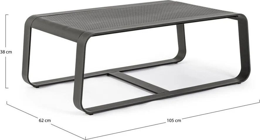 Hliníkový záhradný konferenčný stolík 62x105 cm Merrigan – Bizzotto