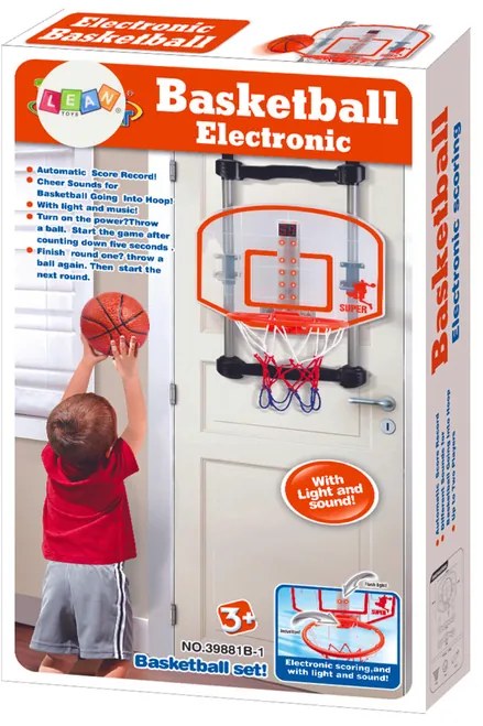 LEAN TOYS Basketbalový set – Nastaviteľná výška
