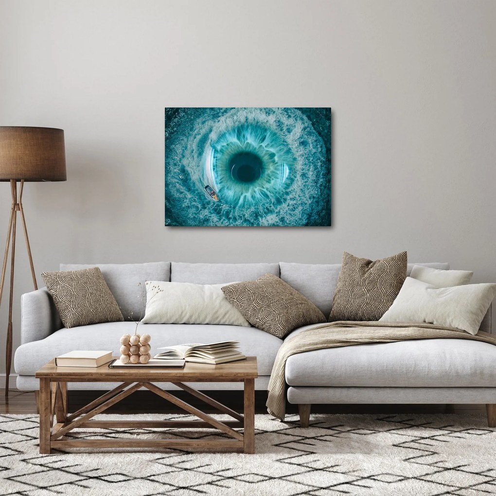 Obraz mora s loďkou (70x50 cm)
