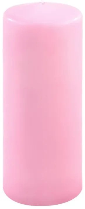 Sada stĺpových sviečok, 20 cm, Ø 7,5 cm, ružová, 4 ks