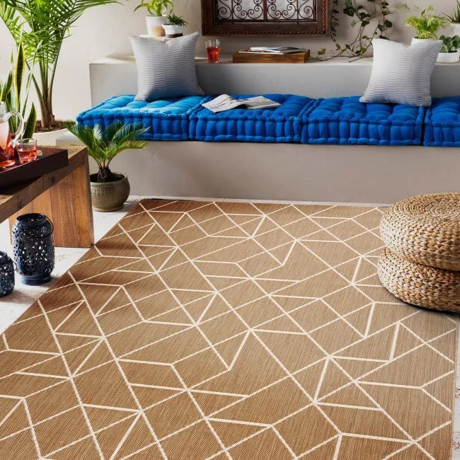 Koberec SIZAL FLAT 48959265 geometrický naturálny / béžový
