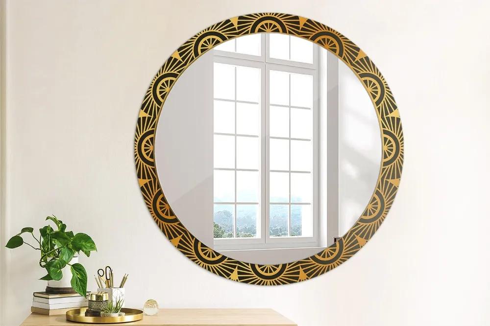 Okrúhle ozdobné zrkadlo Zlatá mandala fi 90 cm