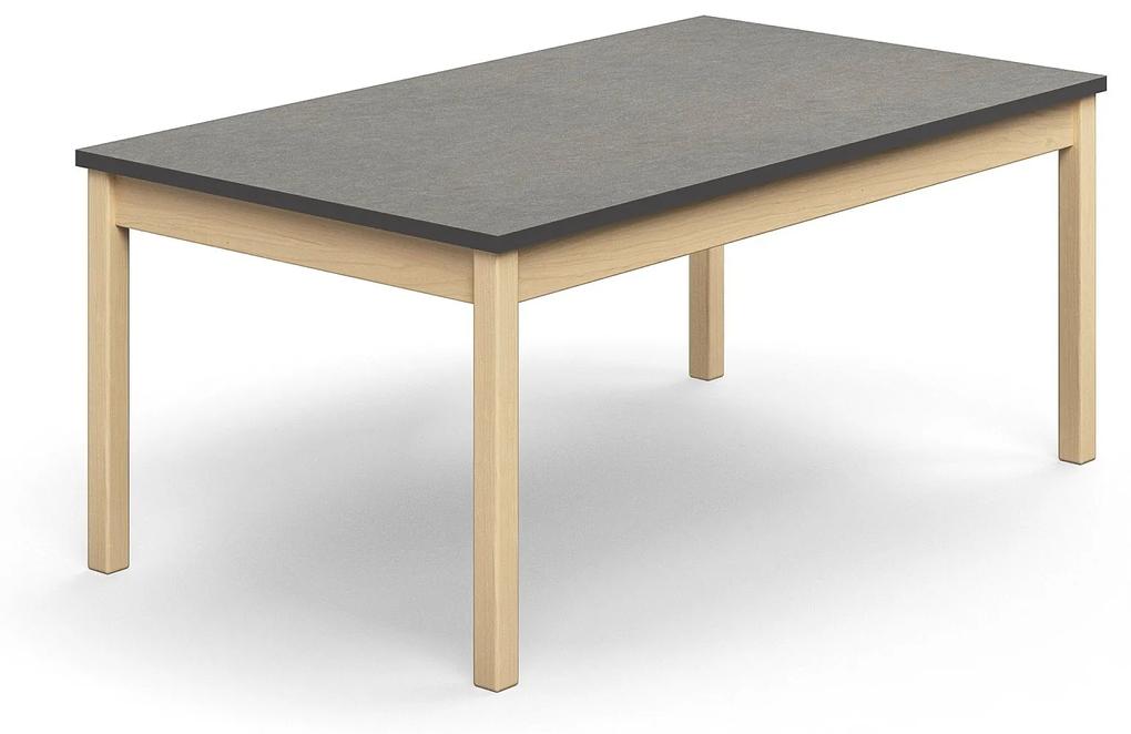 Stôl DECIBEL, 1400x800x590 mm, akustické linoleum - tmavošedá