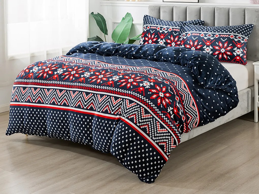 XPOSE® Predĺžené mikroplyšové obliečky TORM Exclusive - tmavo modré