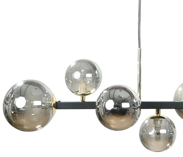 Zuma Line 1214 - Lestenec na žici SERENITY 10xG9/8W/230V črna/dimljena črna