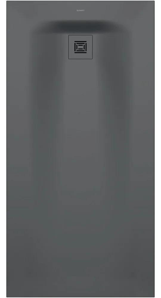 DURAVIT Sustano obdĺžniková sprchová vanička z materiálu DuraSolid, Antislip, 1600 x 800 x 30 mm, tmavo šedá matná, 720284650000000