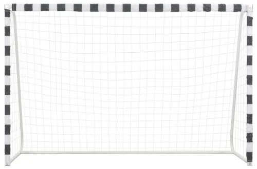 vidaXL Futbalová bránka 300x200x90 cm kovová čierna a biela-