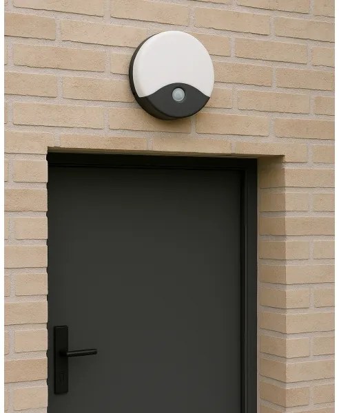 LED vonkajšie nástenné svietidlo s pohybovým senzorom LED/18W/230V IP44 antracit