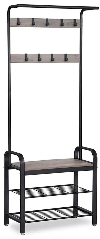 Stojanový vešiak NAVOR hnedá/čierna