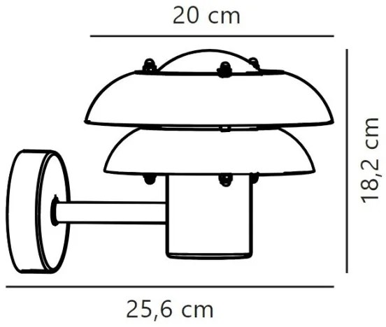 Nordlux - Vonkajšie nástenné svietidlo KURNOS 1xE14/12W/230V IP54 matný chróm