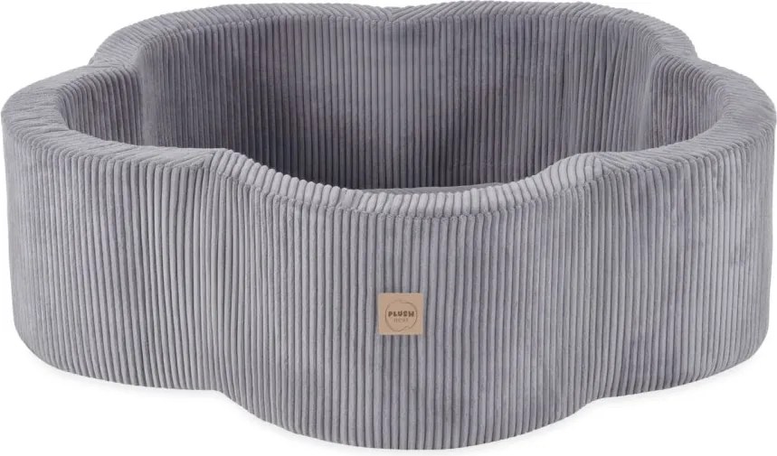 Suchý bazén kvietok s podložkou – sivý menčester 95×30 cm + 200 guličiek