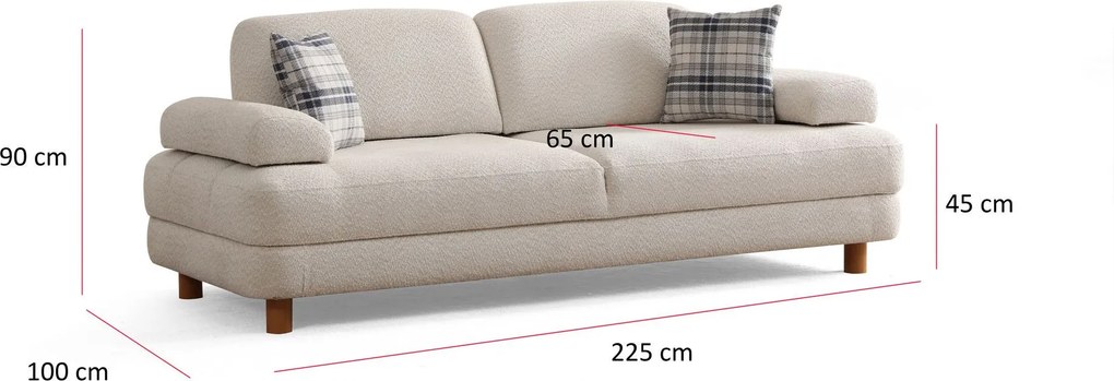 Rozkladacia pohovka Nicel (krémová) (s úl. priestorom). Akcia -19%. Vlastná spoľahlivá doprava až k Vám domov. 1144971