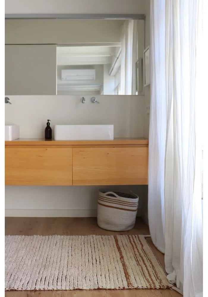 Bavlnený koberec v tehlovej farbe 80x140 cm Twin Toffee – Lorena Canals