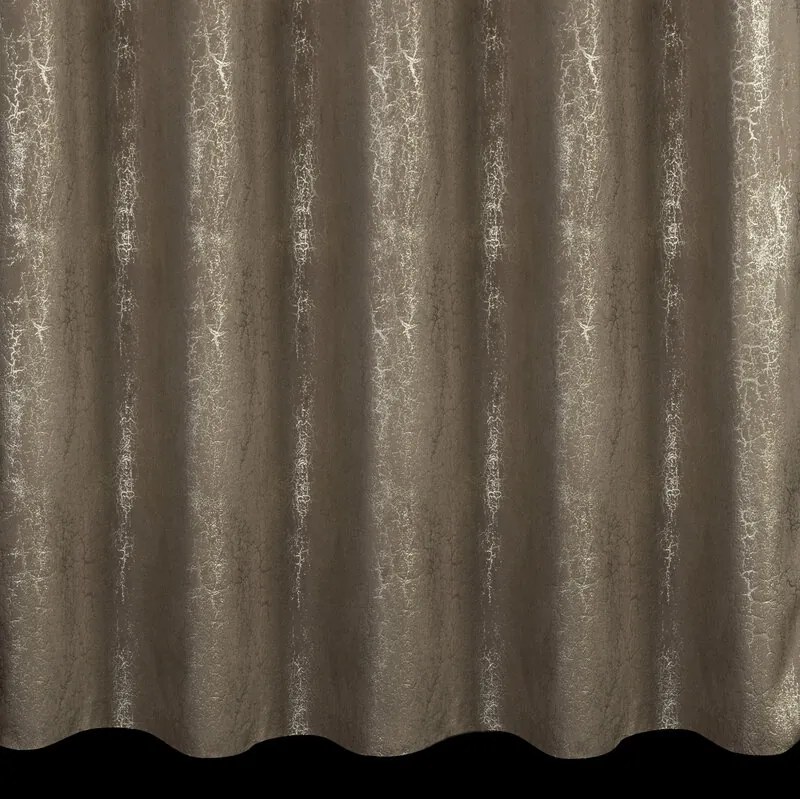 Dekorstudio Zamatový záves INGRID s riasiacou páskou 140x270 cm - hnedý